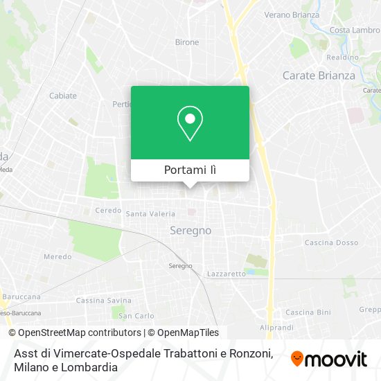 Mappa Asst di Vimercate-Ospedale Trabattoni e Ronzoni