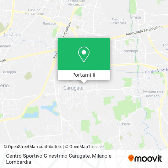 Mappa Centro Sportivo Ginestrino Carugate