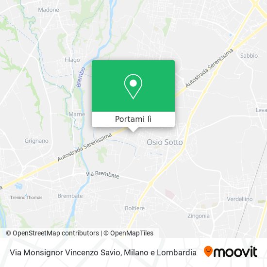 Mappa Via Monsignor Vincenzo Savio