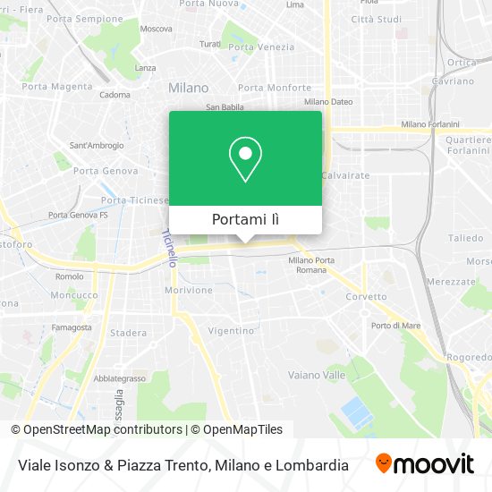 Mappa Viale Isonzo & Piazza Trento
