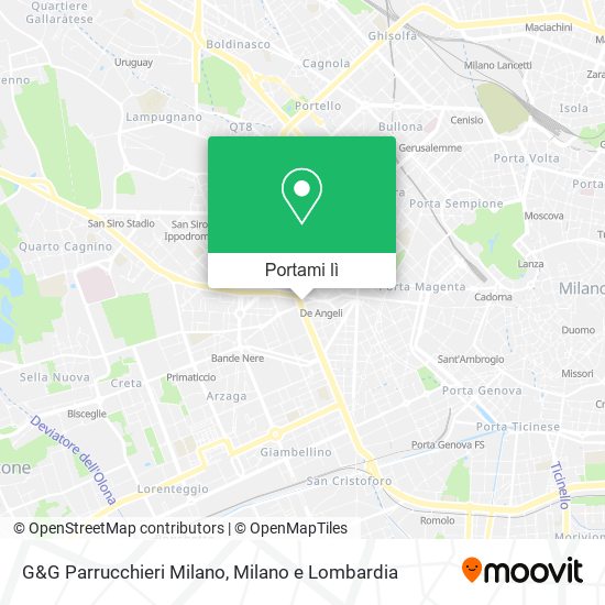 Mappa G&G Parrucchieri Milano
