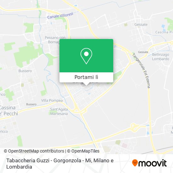 Mappa Tabaccheria Guzzi - Gorgonzola - Mi