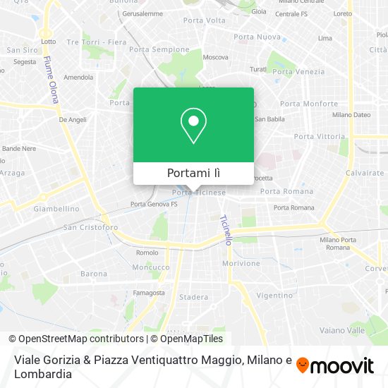 Mappa Viale Gorizia & Piazza Ventiquattro Maggio