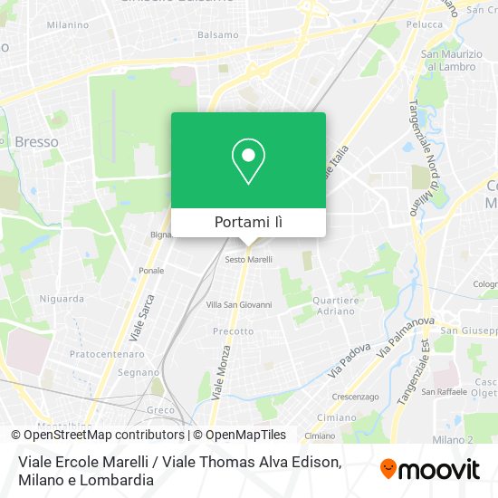 Mappa Viale Ercole Marelli / Viale Thomas Alva Edison