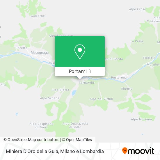 Mappa Miniera D'Oro della Guia