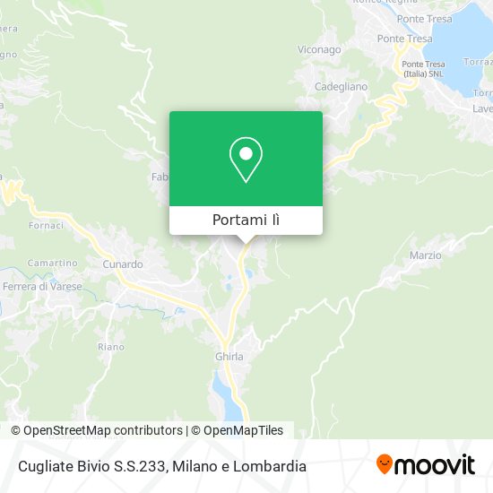 Mappa Cugliate Bivio S.S.233