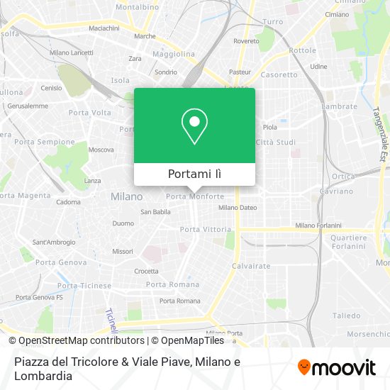 Mappa Piazza del Tricolore & Viale Piave