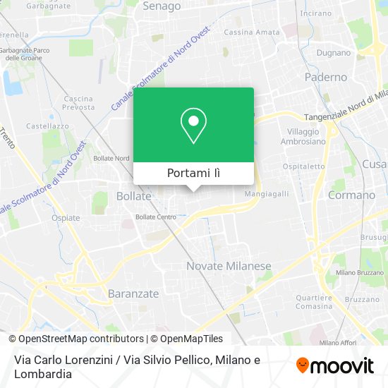 Mappa Via Carlo Lorenzini / Via Silvio Pellico