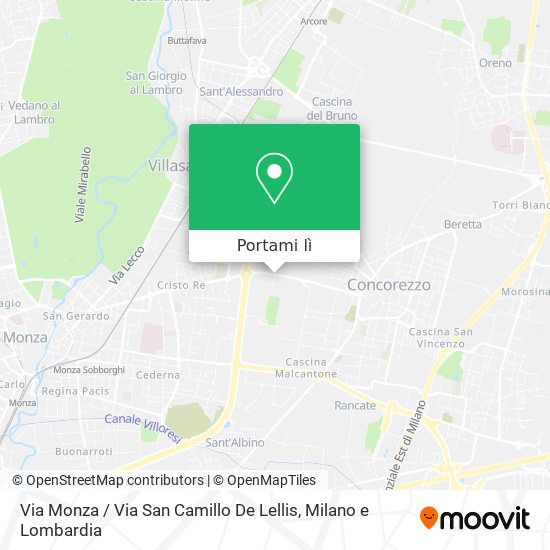 Mappa Via Monza / Via San Camillo De Lellis