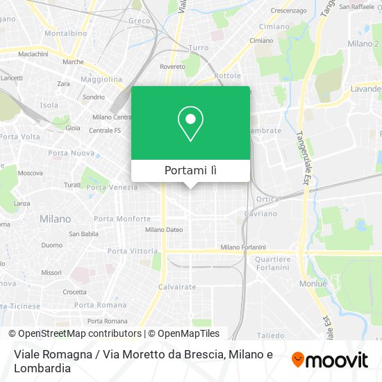Mappa Viale Romagna / Via Moretto da Brescia