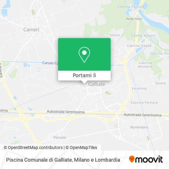 Mappa Piscina Comunale di Galliate