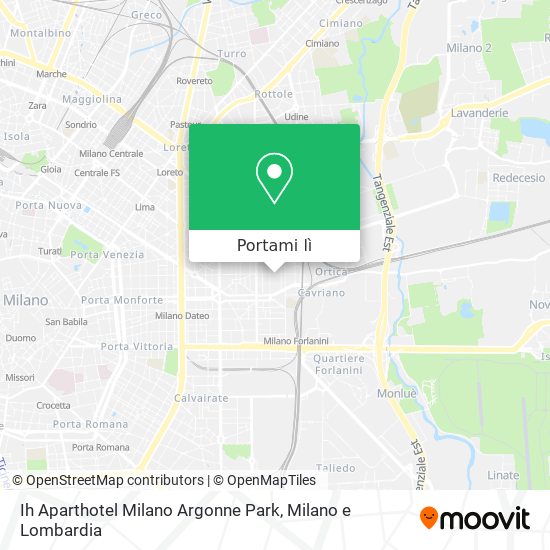 Mappa Ih Aparthotel Milano Argonne Park