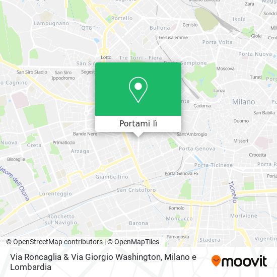Mappa Via Roncaglia & Via Giorgio Washington
