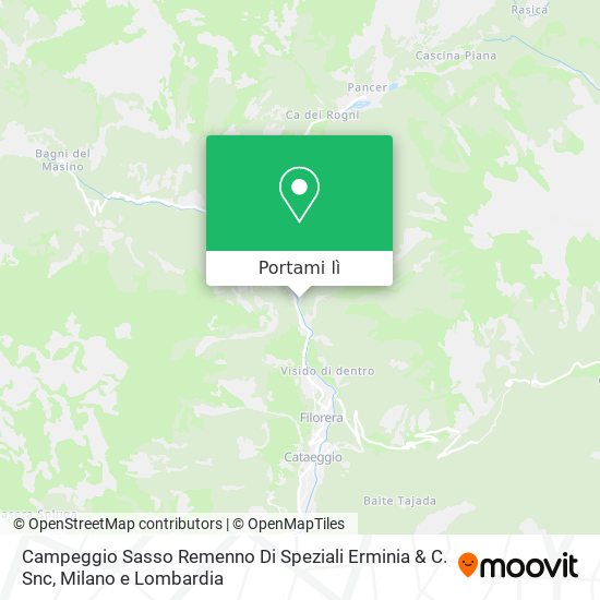 Mappa Campeggio Sasso Remenno Di Speziali Erminia & C. Snc