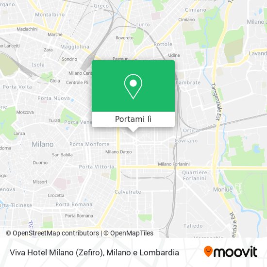 Mappa Viva Hotel Milano (Zefiro)