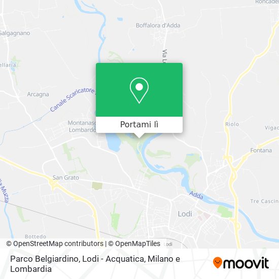 Mappa Parco Belgiardino, Lodi - Acquatica