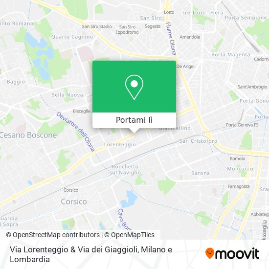 Mappa Via Lorenteggio & Via dei Giaggioli