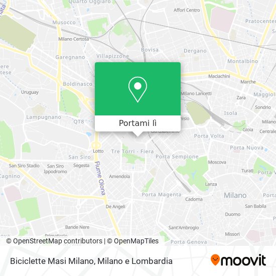 Mappa Biciclette Masi Milano