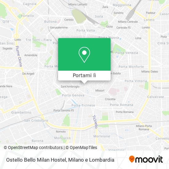 Mappa Ostello Bello Milan Hostel