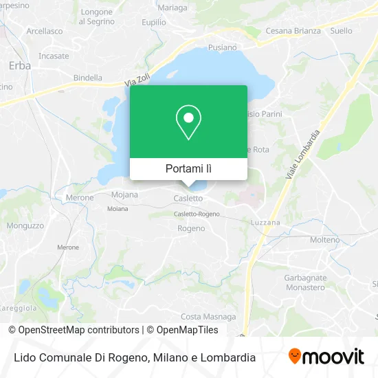 Mappa Lido Comunale Di Rogeno