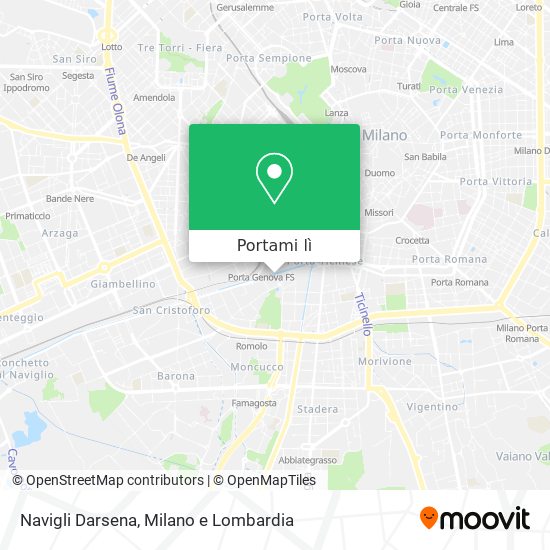 Mappa Navigli Darsena
