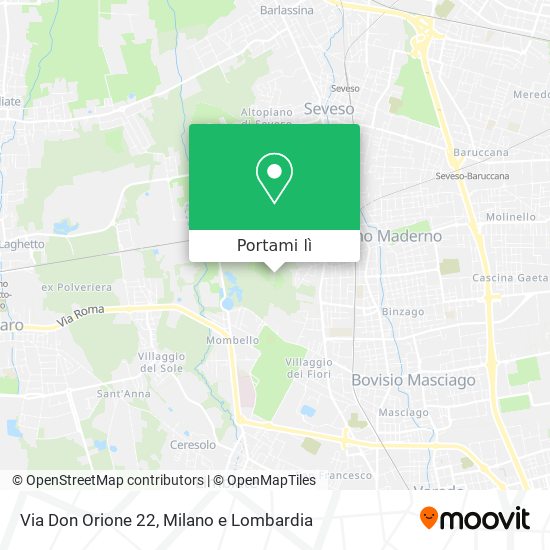 Mappa Via Don Orione 22