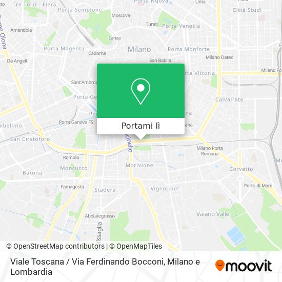 Mappa Viale Toscana / Via Ferdinando Bocconi