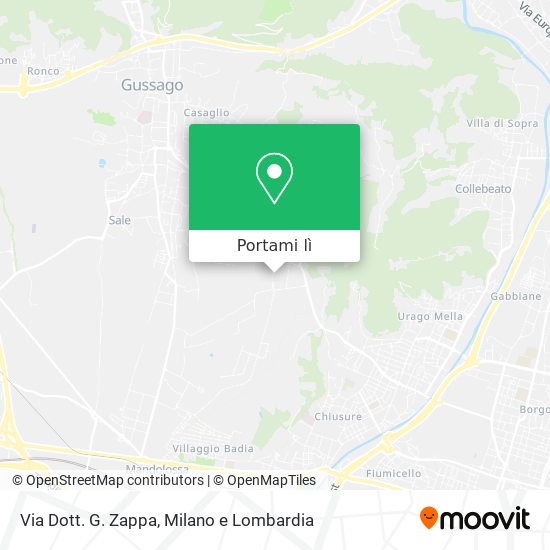 Mappa Via Dott. G. Zappa