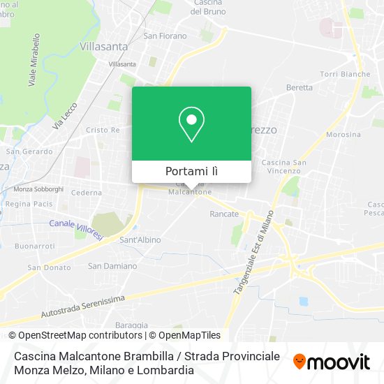 Mappa Cascina Malcantone Brambilla / Strada Provinciale Monza Melzo