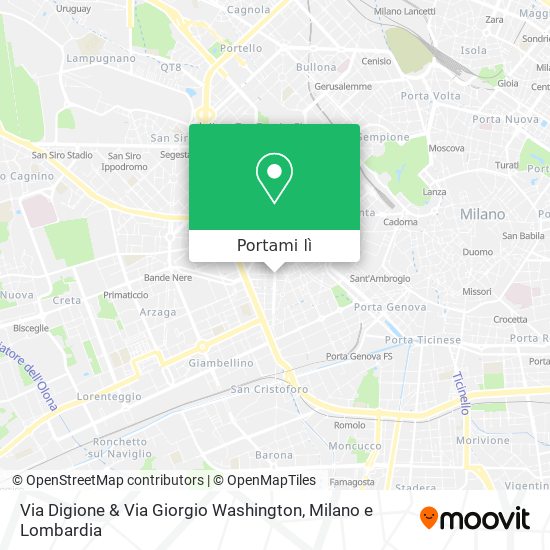 Mappa Via Digione & Via Giorgio Washington