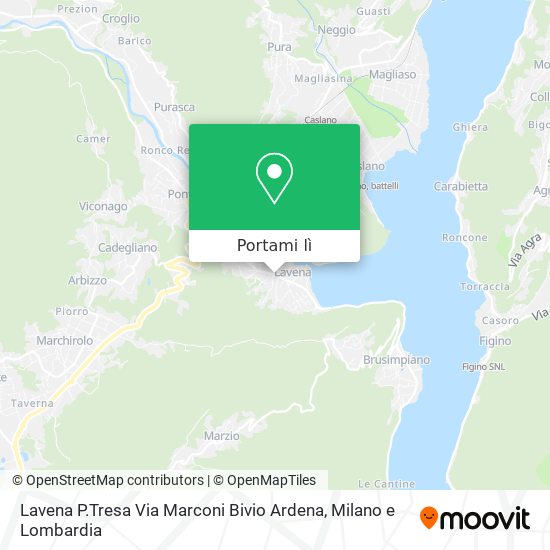 Mappa Lavena P.Tresa Via Marconi Bivio Ardena