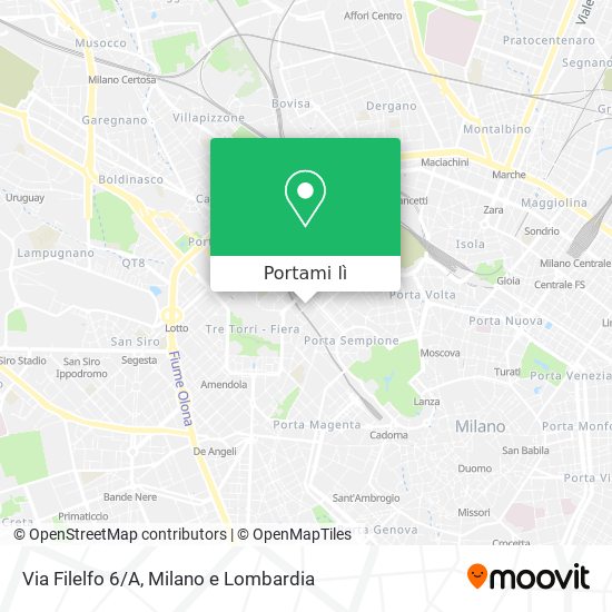 Mappa Via Filelfo 6/A