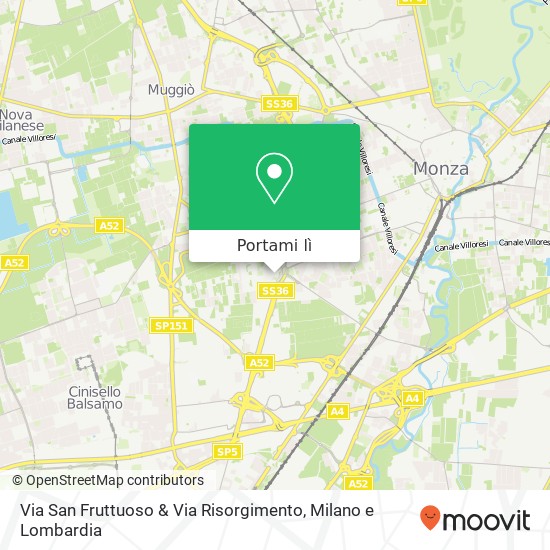 Mappa Via San Fruttuoso & Via Risorgimento