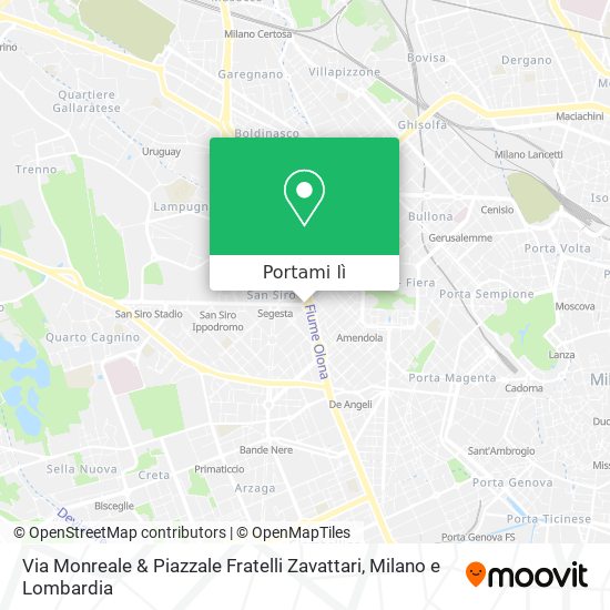 Mappa Via Monreale & Piazzale Fratelli Zavattari