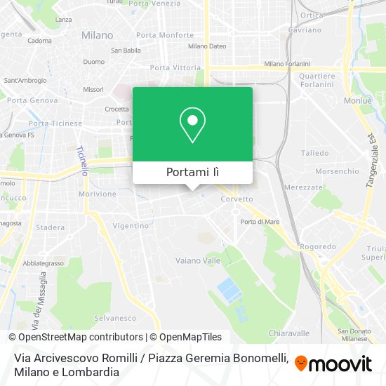 Mappa Via Arcivescovo Romilli / Piazza Geremia Bonomelli