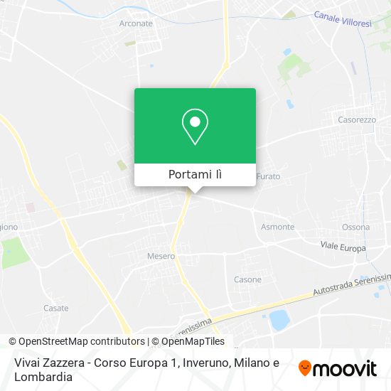 Mappa Vivai Zazzera - Corso Europa 1, Inveruno