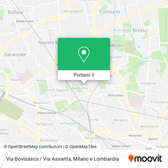 Mappa Via Bovisasca / Via Assietta