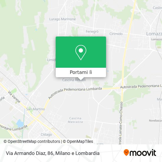 Mappa Via Armando Diaz, 86