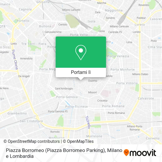 Mappa Piazza Borromeo (Piazza Borromeo Parking)