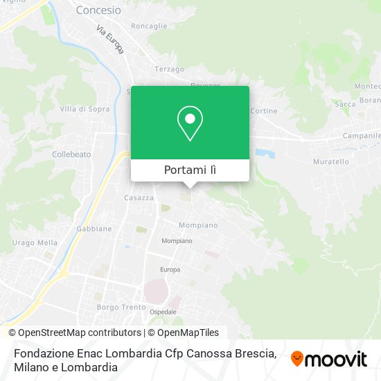 Mappa Fondazione Enac Lombardia Cfp Canossa Brescia