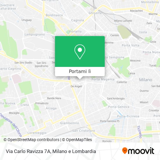 Mappa Via Carlo Ravizza  7A