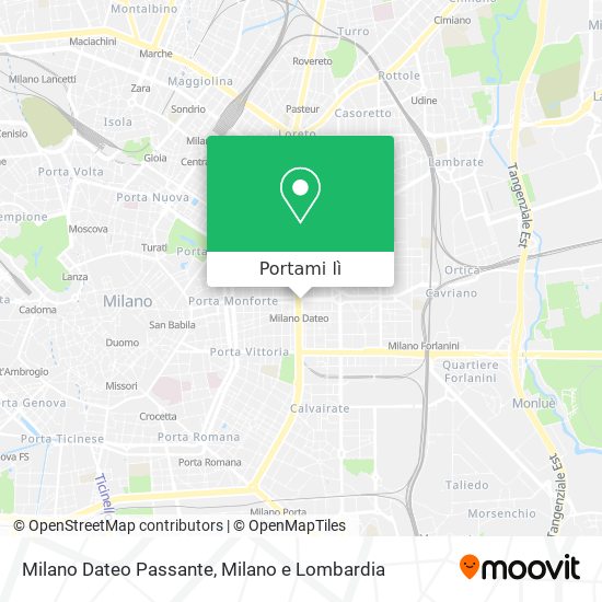 Mappa Milano Dateo Passante