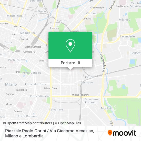 Mappa Piazzale Paolo Gorini / Via Giacomo Venezian