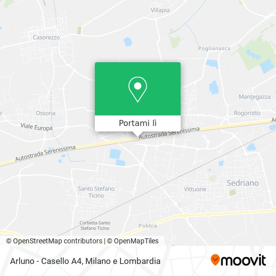 Mappa Arluno - Casello A4