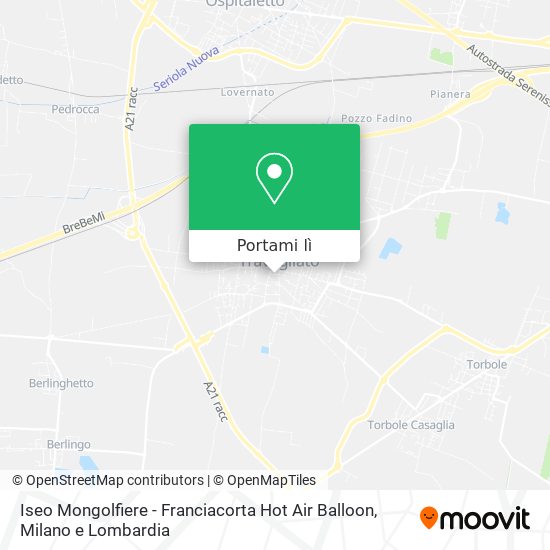 Mappa Iseo Mongolfiere - Franciacorta Hot Air Balloon