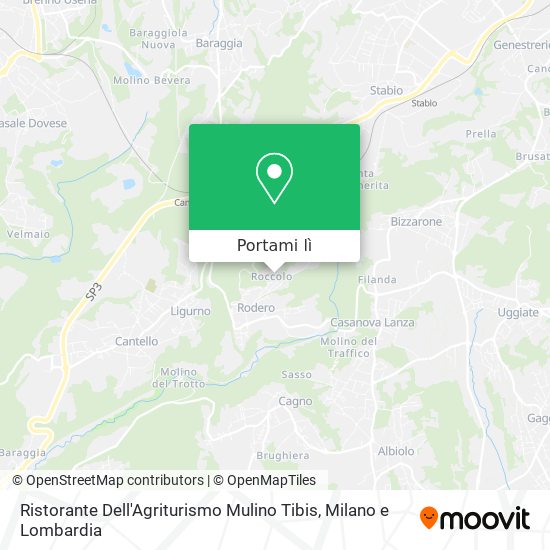 Mappa Ristorante Dell'Agriturismo Mulino Tibis