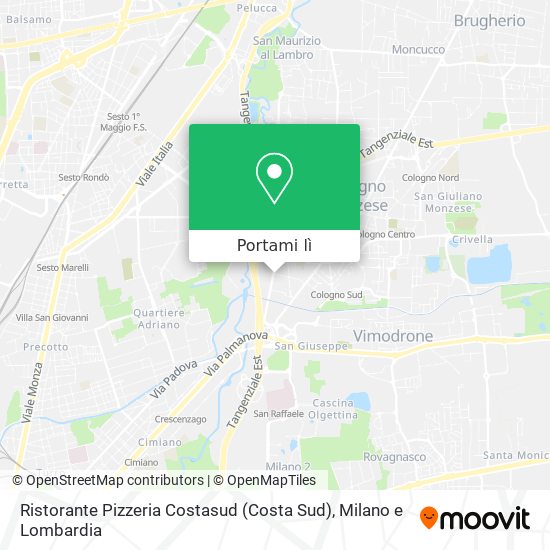 Mappa Ristorante Pizzeria Costasud (Costa Sud)