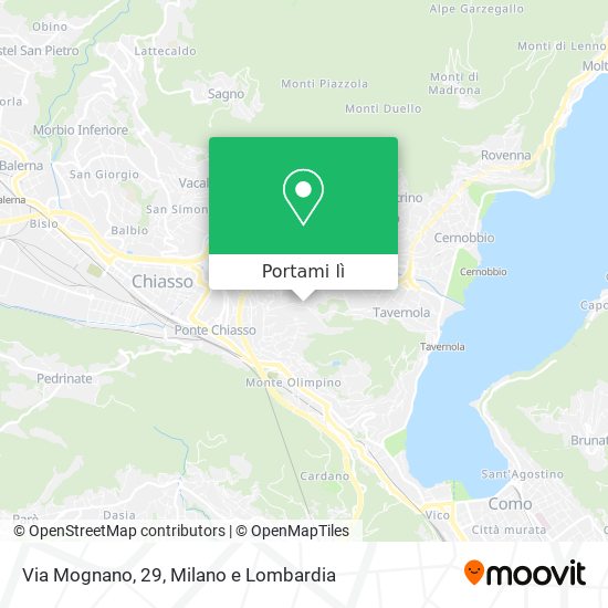 Mappa Via Mognano, 29