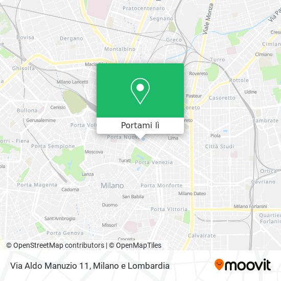 Mappa Via Aldo Manuzio  11