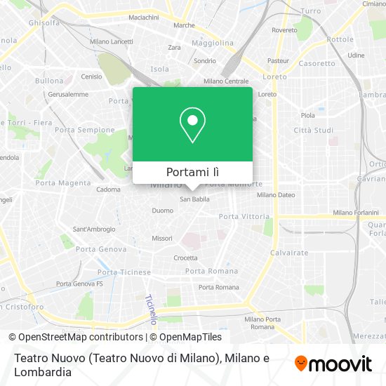 Mappa Teatro Nuovo (Teatro Nuovo di Milano)